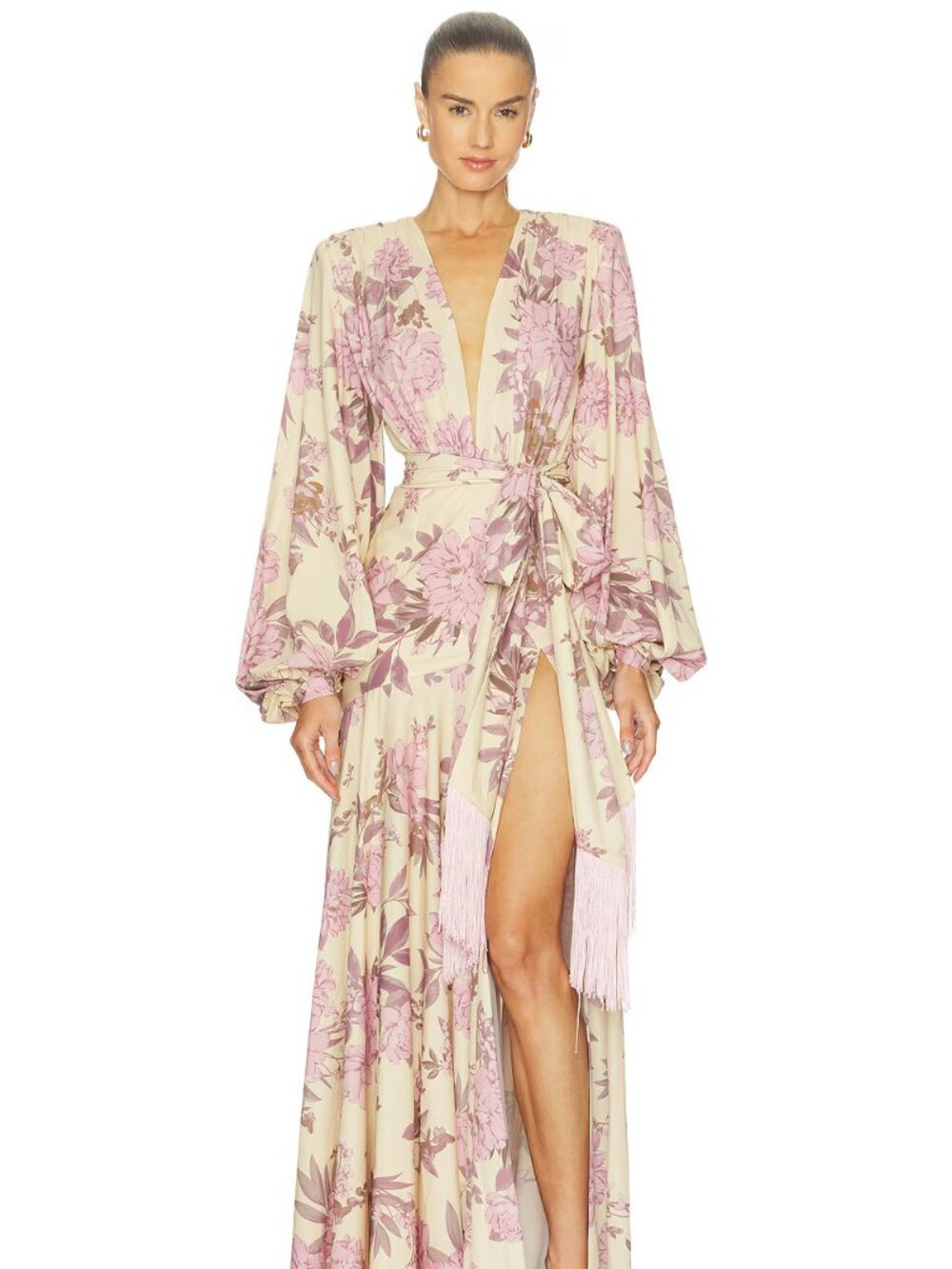 NWOT $675 Bronx and Banco Magnolia Carmen Gown Floral Maxi Dress